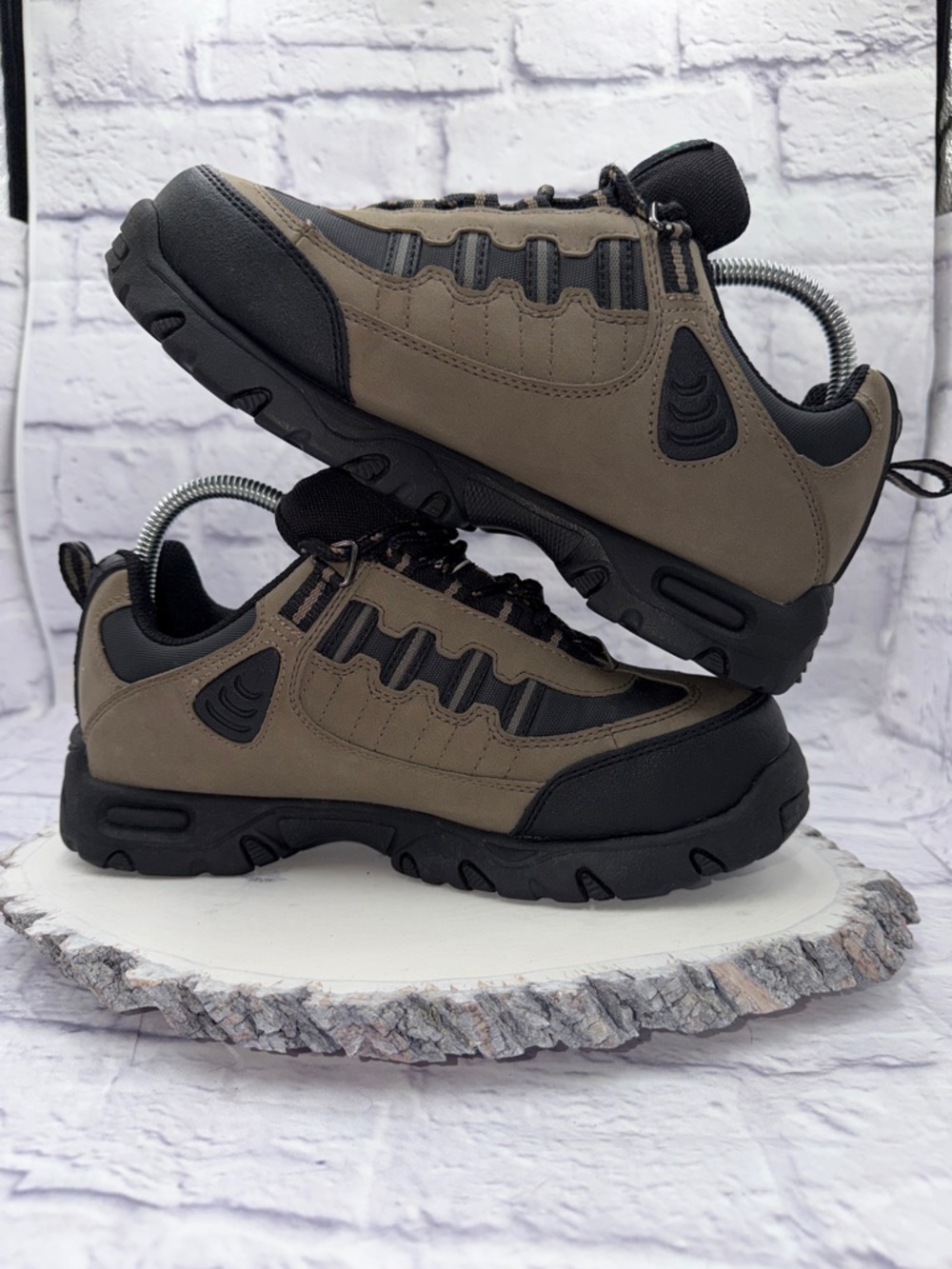 Wrangler WORK WEAR Men’s STEEL TOE Non-Slip Low Top Shoes Brown Size 7 - Picture 9 of 12